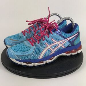 Asics Gel-Kayano 21 Blue/Pink Athletic Running Shoes T4H7N Women’s Size 8
